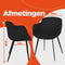 Alterego Riga - Zwart Stof - Met Armleuningen - 59x54x80cm
