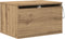 vidaXL - Nachtkastje - met - LED - Muurmontage - Artisan - Eiken - 50x36x30 - cm