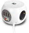 ACT AC2405 - Stekkerdoos Kubus - 3 Stopcontacten en 3 USB-A poorten - Wit