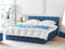 DREUX - Bed met opbergruimte - Blauw - 160 x 200 cm - Polyester