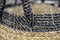 HSM Collection Mandenset - naturel/zwart - raffia - set van 2