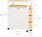 SoBuy BZR54-WN - Badkamer Kast - Ruimtebesparende Trolley met 3 Laden - Wit