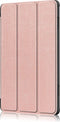 Lunso - Geschikt voor Lenovo Tab M10 Gen 1 - Tri-Fold Bookcase hoes - Rose Goud