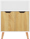 vidaXL - Dressoir - 60x30x72 - cm - bewerkt - hout - wit - en - sonoma - eikenkleurig