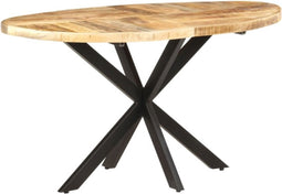vidaXL - Eettafel - 140x80x75 - cm - massief - mangohout