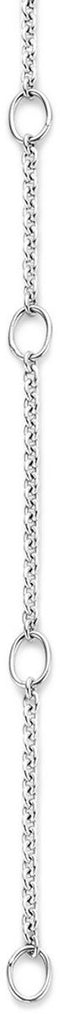 TI SENTO Dames Ketting - 925 zilver - Zirconia wit - Maat 42 - 3899ZI