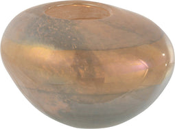 J-Line theelichthouder Leo Rond - glas - grijs