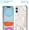 iMoshion Hoesje Geschikt voor iPhone 12 Mini Hoesje Met Koord - iMoshion Design Hoesje met Koord - Wit / Meerkleurig / Goud / White Graphic