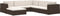 vidaXL - Hoekbank - 1 - st - met - kussens - poly - rattan - bruin