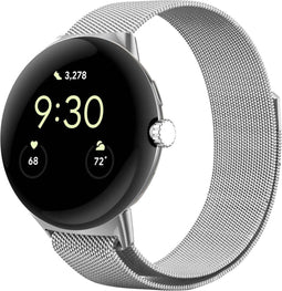 imoshion Milanees magnetisch bandje - Geschikt voor Google Pixel Watch / Watch 2 / Watch 3 (41 mm) - Zilver