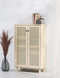 Astigarraga Sense - Wandkast - 2 deuren - Massief grenen - Rotan deuren - H:115,5cm x B:70,8cm x D:33cm