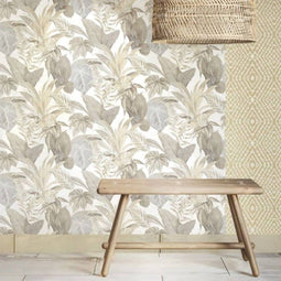 Noordwand - Behang - Topchic - Big - Leaves - beige