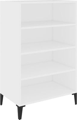 vidaXL - Dressoir - 57x35x90 - cm - bewerkt - hout - wit