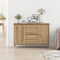 vidaXL - Dressoir - met - Deuren - & - Lades - Artisan - Eiken - 101,5x35x70 - cm