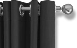 LIFA LIVING Gordijn - Grijs - Verduisterend & Geluidswerend - Gordijnen met Haken - 100% Polyester - 300 x 250 cm - 1 Stuk