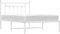 vidaXL - Bedframe - met - hoofdbord - metaal - wit - 107x203 - cm