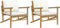 vidaXL - Tuinstoelen - 2 - st - met - crèmewitte - kussens - bamboe