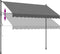 vidaXL - Luifel - uittrekbaar - 300x150 - cm - stof - en - staal - antracietkleurig