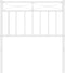 vidaXL - Hoofdbord - 75 - cm - metaal - wit