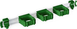 Toolflex One - Gereedschapsophangsysteem - 54 cm Aluminium Rail - 5 Flexibele Houders - Geschikt voor Ø15-35 mm Gereedschappen - Groen