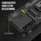 Podec iPhone 15 Pro - Anti-Shock Case Cover Hybrid Armor - Kickstand Ring - Zwart