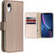 Accezz Hoesje Geschikt voor iPhone Xr Hoesje Met Pasjeshouder - Accezz Wallet Softcase Bookcase - goud