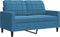 vidaXL - Tweezitsbank - 120 - cm - fluweel - blauw