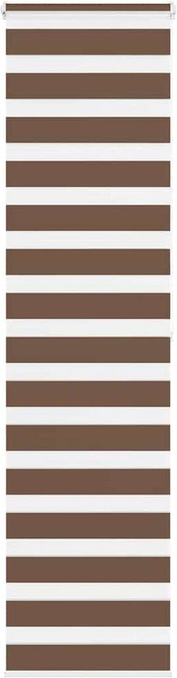 vidaXL - Zebra - rolgordijn - 55x200 - cm - stofbreedte - 50,9 - cm - polyester - bruin