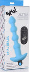 XR Brands Vibrating Silicone Anal Beads and Remote Control blue