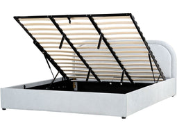 Bed met opbergruimte Stof QUILLIEN 180 x 200 cm Lichtblauw