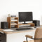 vidaXL - Monitorstandaard - met - bureau-organizer - hout - artisanaal - eiken
