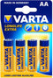 Varta Longlife Extra Mignon AA Batterij - Alkaline - 10 jaar stroomopslag - (4 stuks)
