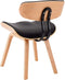vidaXL - Eetkamerstoelen - 2 - st - gebogen - hout - en - kunstleer