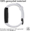 iMoshion Bandje Geschikt voor Huawei Band 6 / Honor Band 6 - iMoshion Siliconen band zwarte gesp met installatiehulp - Wit