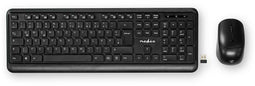 Nedis KBMCW100BK - Draadloze Toetsenbord- en Muisset - Qwertz DE-indeling - Zwart