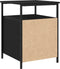 vidaXL - Nachtkastje - Zwart - Eiken - 44x45x60 - cm - Engineered - Wood - en - Staal
