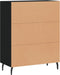 vidaXL - Dressoir - 69,5x34x90 - cm - bewerkt - hout - zwart