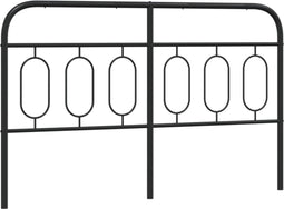 vidaXL - Hoofdbord - 140 - cm - metaal - zwart