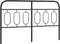 vidaXL - Hoofdbord - 140 - cm - metaal - zwart