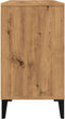vidaXL - Wastafelkast - 80x33x60 - cm - bewerkt - hout - artisanaal - eikenkleur