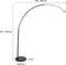 Steinhauer Sparkled Light 7268ZW - Vloerlamp / Booglamp - Hoogte verstelbaar draaibaar - Zwart