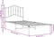 vidaXL - Bedframe - met - hoofdbord - metaal - zwart - 90x200 - cm