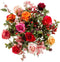 Emerald - Boeket Flame Roses - 45cm hoog - Rood - 21 stelen - Kunstboeket - Zijde boeket