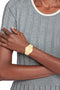 Tommy Hilfiger TH1782592 Dames Horloge - Monica - Mineraalglas - Staal - Goudkleurig - 38 mm breed - Quartz - Vouw/Vlindersluiting - 3 ATM (spatwater)
