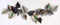 Foglia - Wanddecoratie - Metalen tak met bladeren - Brons antraciet zilver groen - 130x55 cm