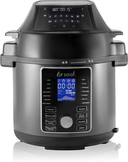 Saaf Multicooker - 5.8L - Airfryer Slowcooker Rijstkoker Stomer Snelkookpan - Zwart