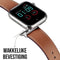 Podec Smartwatch RVS - Bandje Bruin Leer - Geschikt voor Apple Watch 38/40/41 mm - Vintage Design