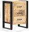 vidaXL - Nachtkastje - 40x35x55 - cm - massief - mangohout