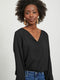 VILA VILUCY LS SHIRT - Doorknoop blouse - V-hals - XS