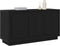 vidaXL - Sideboard - Zwart - Eiken - 102x35x55 - cm - Engineered - Wood